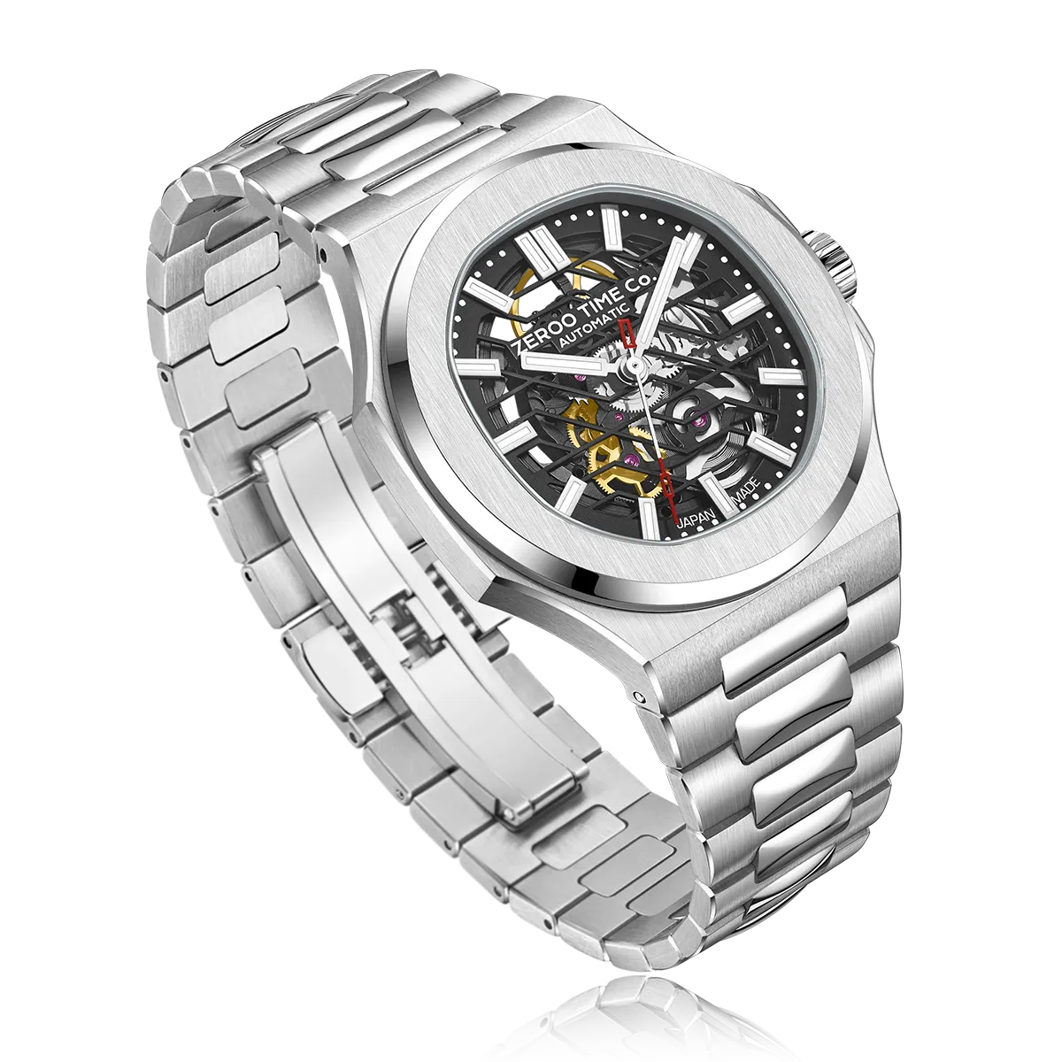 ZEROO M3 THE LYRA SKELETON MECHANICAL AUTOMATICAUTOMATIC WATCH FOR GENTS - ZM003SSBK