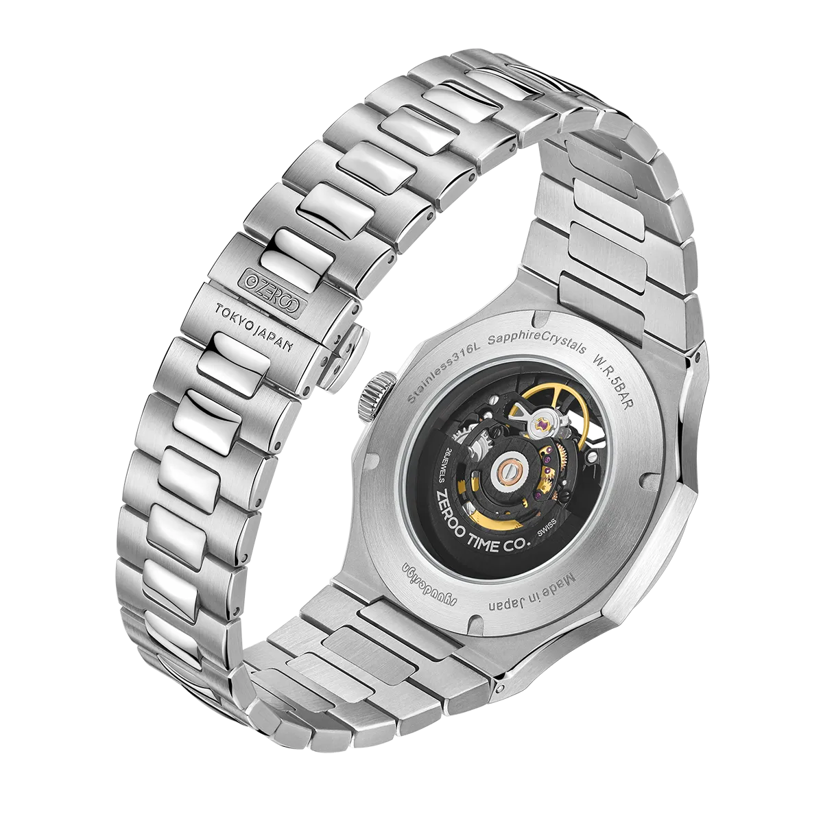 ZEROO M3 THE LYRA SKELETON MECHANICAL AUTOMATICAUTOMATIC WATCH FOR GENTS - ZM003SSBK