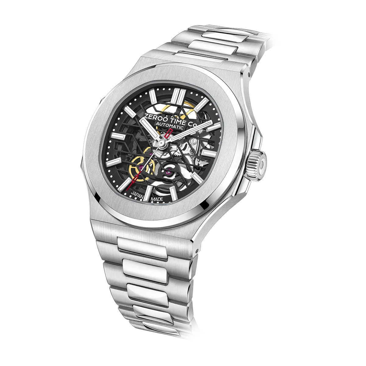 ZEROO M3 THE LYRA SKELETON MECHANICAL AUTOMATICAUTOMATIC WATCH FOR GENTS - ZM003SSBK